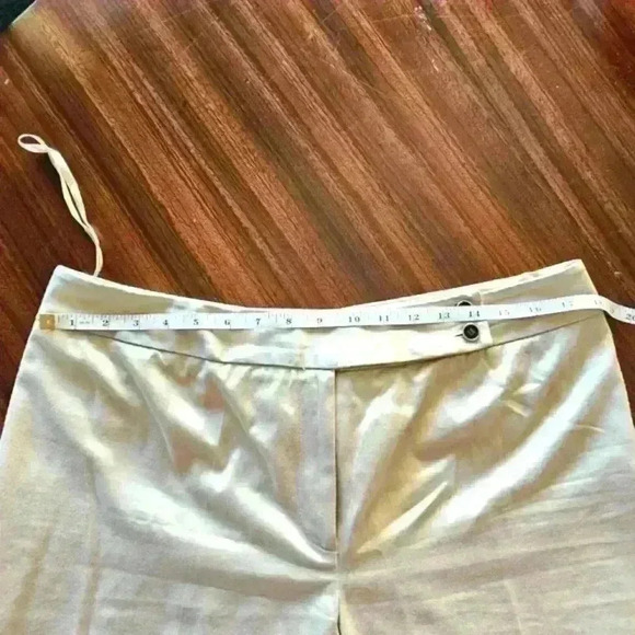 Silky Wide Leg Off-White Cotton Pant Size 14 EUC - Picture 7 of 11